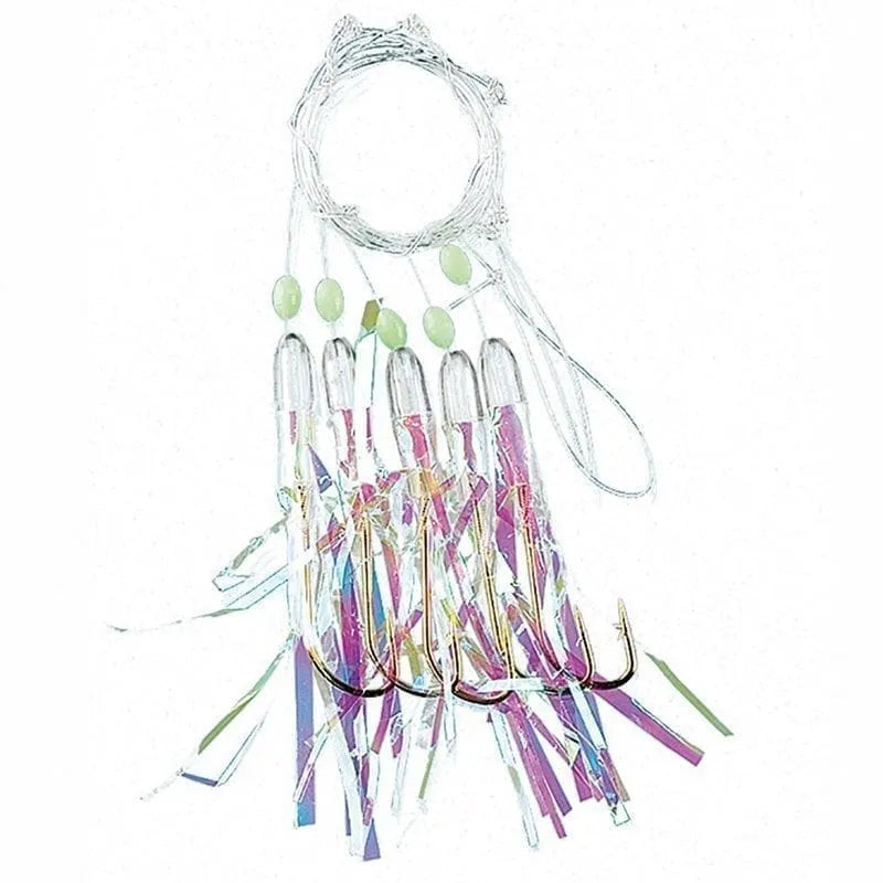 Fladen Tinsel Häckla – 5 Krokar (Stl 3/0) – För Torsk & Makrill