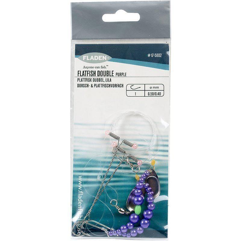 Plattfisk dubbel lila stl 1 huvudlina 0.50mm, tafs 0.40mm