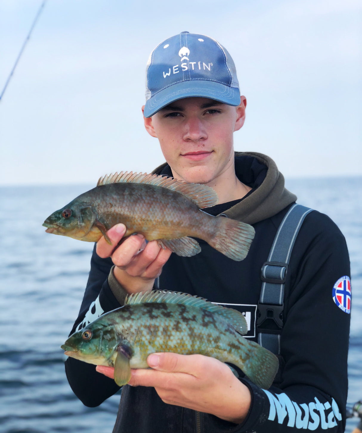 Handknutet Havsfisketackel Berggylta & Blågylta