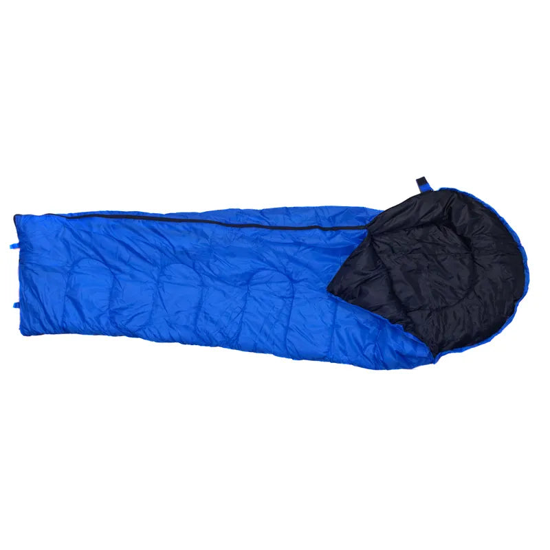 Fladen Sleeping Bag Standard – Sovsäck i blå/svart för camping och fritid