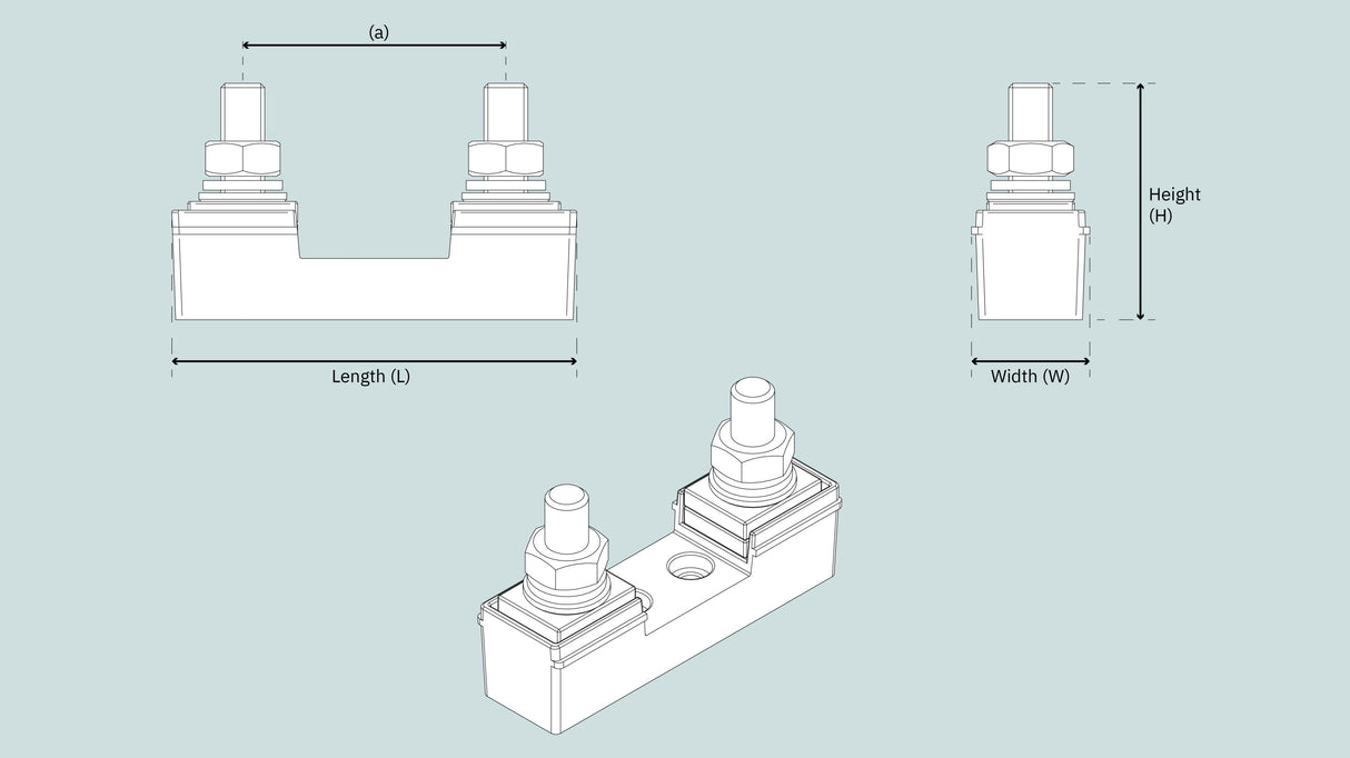 Säkringshållare ANL med lock